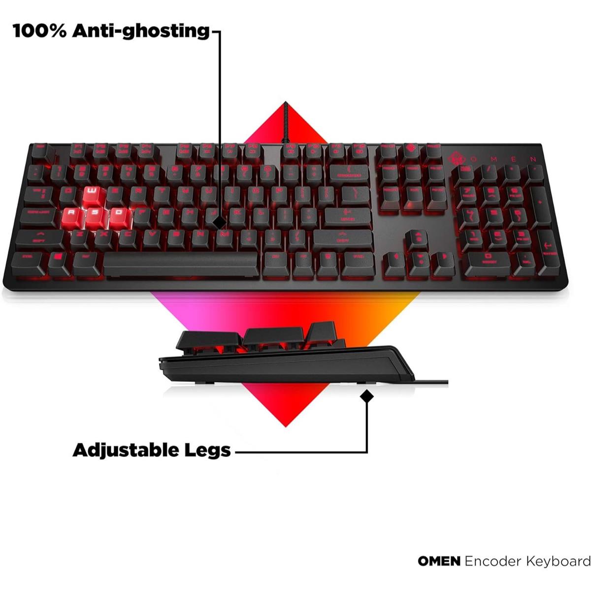 HP Keyboard Omen Encoder Mechanical Gaming Keyboard Brown Switches HP Keyboard Omen Encoder Mechanical Gaming Keyboard Brown Switches